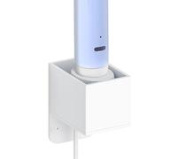 Linkidea Support Mural pour Chargeur de Brosse à Dents électrique avec Range-câble, Support Auto-adhésif Compatible Uniquement avec Les chargeurs ovales Oral-B IO 3/5, Smart, Pro et Genius.