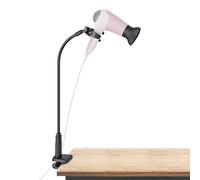 Linkidea Support pour Sèche-Cheveux Rotatif 360 Degrés, Mains Libres avec Col de Cygne et Support de Serrage pour Toilettage de Chien et Chat à Domicile