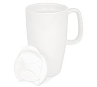 Linkidea Tasse à café en céramique avec couvercle coulissant, tasse à café de voyage extra large de 591 ml avec poignée, tasse à café réutilisable de grande capacité, passe au lave-vaisselle
