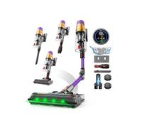 Linkifly A12 Aspirateur Balai sans Fil, Aspirateur Balai 8 en 1 48Kpa 550W 70Min avec Écran Tactile, Aspirateur sans Fil Pliable avec Chargeur Mural 1,5 L, pour Tapis/Voiture/Poils d'animaux, LED