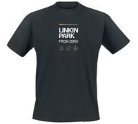 Linkin Park from Zero Radiate Homme T-Shirt Manches Courtes Noir 100% Coton Regular/Coupe Standard