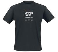 Linkin Park from Zero Radiate Homme T-Shirt Manches Courtes Noir 100% Coton Regular/Coupe Standard