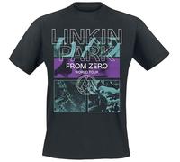 Linkin Park from Zero to World Tour Homme T-Shirt Manches Courtes Noir 3XL