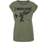Linkin Park Hybrid Theory Femme T-Shirt Manches Courtes Olive 100% Coton Large