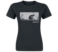 Linkin Park Meteora Femme T-Shirt Manches Courtes Noir XXL 100% Coton Regular/Coupe Standard