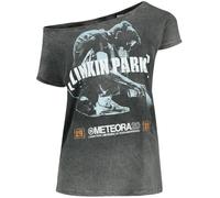 Linkin Park Overlay Femme T-Shirt Manches Courtes Gris 100% Coton Regular/Coupe Standard