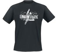 Linkin Park Prism Smoke Unisexe T-Shirt Manches Courtes Noir XXL 100% Coton Regular/Coupe Standard