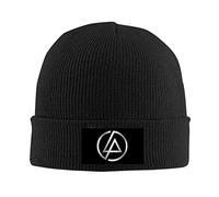 Linkin Park Rock Band (2) Platinum Logo Bonnet d'hiver chaud en tricot Noir, Noir , Taille unique