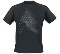 Linkin Park Smoke Logo Unisexe T-Shirt Manches Courtes Noir XXL 100% Coton Regular/Coupe Standard