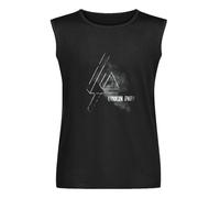 Linkin Park Smoke Men's Sleeveless T-Shirt Black Graphic Unisex Vests Top Tee Shirt XXL