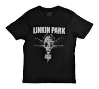 Linkin Park T Shirt Gas Mask Band Logo Nouveau Officiel Unisex Noir Size L