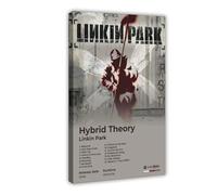 Linkin Poster sur toile de l'album de musique LK Park Hybrid Theory Cover Tracklist vintage Rock Band Art pour décoration de chambre à coucher, bureau, cadeau (50 x 75 cm)