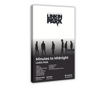 Linkin Poster sur toile de l'album de musique LK Park Minutes To Midnight - Décoration pour chambre à coucher, bureau - Cadeau idéal pour décoration de chambre à coucher, bureau (40 x 60 cm)