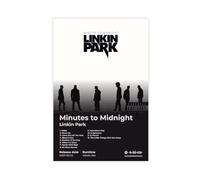 Linkin Poster sur toile de l'album de musique LK Park Minutes To Midnight - Décoration pour chambre à coucher, bureau, chambre à coucher - 20 x 30 cm