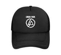 Linkin Rock Band Park Casquette Adulte - Style Baseball Unisexe - Maille Respirante 100% Coton - Design Logo Années 2000 - Accessoire Concert/Décontracté - Cadeau Fan de Nu Metal,Noir