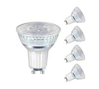Linkind Ampoule GU10 LED, 2.4w équivalent à 35W, 2700K Blanc Chaud 230 Lm, Ampoules Spot LED GU10 en Verre, 36° Angle de faisceau étroit, Lot de 5