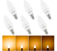 Linkind Ampoule LED Dimmable E14 Forme Bougie, 4.2W Équivalent à 40W, Blanc Chaud 2700K, 470lm, Ampoule Bougie B35 avec Petit Culot à Vis, Lampe Intensité Variable 220-240V, Lot de 6