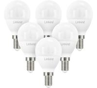 Linkind Ampoule LED E14, 7.5W Équivalent 60W, Blanc Froid 5000K, 806lm, Ampoule Ronde P45 Petit Culot à Vis, Lot de 6, Non Dimmable.