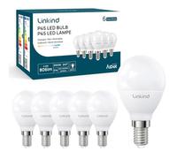 Linkind Ampoule LED E14 P45 5,9W=60W 806lm 5000K Blanc Chaud Ampoule LED P45/G45 en Forme de Goutte, Non Dimmable, 220-240V, Lot de 6