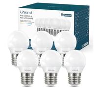 Linkind Ampoule LED E27 P45/G45, 3,4W=40W, 470lm Classe Énergétique D, 6500K Blanc Froid, Angle 240°, Non Dimmable, Lot de 6