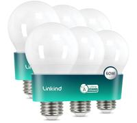 Linkind Ampoule LED E27 Ultra Efficace, 3,8W=60W, 4000K Blanc Neutre, Classe Énergétique A, Non Dimmable, A60 Edison 806lm, Angle 200°, Économie d'Énergie, Lot de 6
