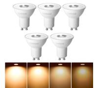 Linkind Ampoules LED GU10 Dimmable 5.7W=75W, Blanc Chaud 2700K, 600 lumens, Ampoules LED Spot PAR16, Large Faisceau 110°, Lot de 5