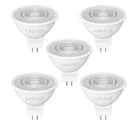 Linkind Ampoules LED GU5.3 12V, 3.4W Equivalent à 35W Ampoule Traditionnelle, Blanc Chaud 2700K, 360LM, 36° Angle, Ampoules LED Spot MR16 12V AC/DC, Non Dimmable, Lot de 5