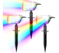 Linkind Lampe Solaire Exterieur RGB, Eclairage Solaire 60 LEDs, Spot Solaire Exterieur 800lm, IP67 Eclairage Exterieur Solaire pour Jardin, Chemin, Halloween, Noël, Fête