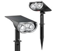 Linkind Lampe Solaire Extérieure Détecteur de Mouvement 1000LM, Lumiere Solaire Exterieur IP67 Étanche, Blanc Froid, pour Jardin, chemin, court, Lot de 2
