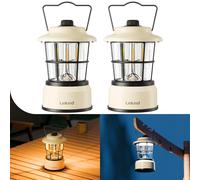 Linkind Lot de 2 lanternes LED rétro alimentées par piles