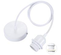 Linkind suspension E27 avec anneau à vis, câble textile réglable 100cm, suspension compatible avec abat-jour, douille idéale pour cuisine, salon