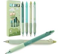 LINKINNO Lot de 4 Stylos Gel Effaçables à Encre Bleue Thermosensible, Pointe 0.5 mm, Embout Bille pour Effacer Sans Abîmer le Papier pour Adultes, Enfants, Bureau et Fournitures Scolaires