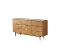 LINKIO Armoire de salle à manger simple en bois massif merisier (160 x 40 x 80 cm), meuble de rangement derrière le canapé, salon, buffet avec rangement