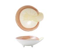 LINKIO Assiette de Grignotage Vaisselle en céramique assiette de fruits secs forme champignon créatif collation légumes la famille bonbons Assiettes de Dessert