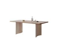 LINKIO Table de Cuisine Moderne Table à Manger en Pierre de travertin Bois Massif Bureau d'art négociation Restaurant(140 * 70 * 75cm)