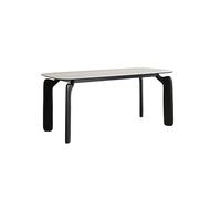 LINKIO Table de Cuisine Moderne Table à Manger rectangulaire rétro en Bois Massif 120 x 70 75 cm, Style Moderne et Simple, Wabi Sabi, mobilier de Cuisine créatif travertin