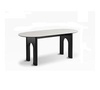 LINKIO Table de Cuisine Moderne Table à Manger rétro médiévale en Bois Massif, 140 x 80 75 cm, Style Ardoise et travertin, idéale for Un Restaurant, café, Une Cuisine, Salon ou décoration