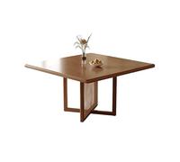 LINKIO Table de Cuisine Moderne Table carrée en Bois Massif for Salle à Manger, séjour chez l'habitant, véranda, négociation, café, bûche(130cm)