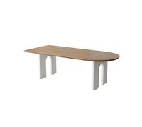LINKIO Table de Cuisine Moderne Table d'îlot en Bois Massif for Restaurant, Salle à Manger, rectangulaire, Murale, Ovale, Bureau à Domicile, Grande Assiette(160cm)