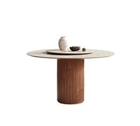LINKIO Table de Cuisine Moderne Table Ronde Nordique en Bois for Salle à Manger, Moderne, Simple, rétro, Style Rock(120x120x75cm)