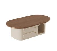 LINKIO Table de Salon Table Basse Ovale for Salon, Table Ronde Moderne et légère, de canapé Luxe(130cm)