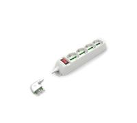 LINKLED LinkLed Multiprise universelle 4 prises, 16 A, 2P+T, avec interrupteur, câble de 1,5 m