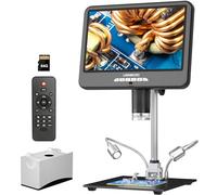 LINKMICRO LM210S Microscope numérique HDMI 2.0 4K 60 fps pour réparation électronique, noir, source de lumière LED, écran LCD 10,1", 64 Go