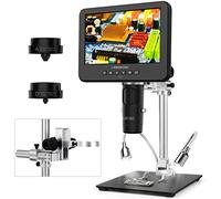 LINKMICRO LM246MS Microscope Numérique HDMI 7 Pouces 2000X Pour Soudure - Support Métallique 13 Pouces, 3 Objectifs, UHD 2160P, Kit Biologique