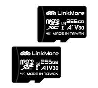 LinkMore 256GB XV13 (Agon 2pack) Micro SDXC Card, A1, UHS-I, U3, V30, Class 10 Compatible, Read Speed Up to 100 MB/s, Write Speed Up to 70 MB/s, SD Adapter Included