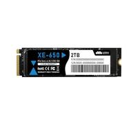 LinkMore XE-650 2TB NVMe PCIe 4.0 SSD interne, jusqu'à 7200 Mo/s en lecture, stockage M.2 2280 pour PC de jeu, ordinateur portable et mise à niveau du système
