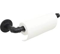 LINKPIPES Porte-serviettes en papier industriel en forme de tuyau - Distributeur de papier essuie-tout sous armoire rustique - Fixation murale - Porte-serviettes en papier suspendu pour salle de bain