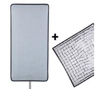 Linkstar panneau LED bi-couleur flexible LX-100 - 30x60cm avec softbox, diffuseur et grille nid d'abeille