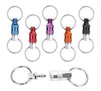 Linkstyle Porte-clés à Libération Rapide Détachable, Séparateur d'Anneau, Porte-clés à Déconnexion Rapide, 6 Pièces