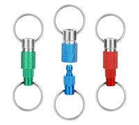 Linkstyle Porte-clés à Libération Rapide Détachable, Séparateur d'Anneau, Porte-clés à Déconnexion Rapide, 3 Pièces